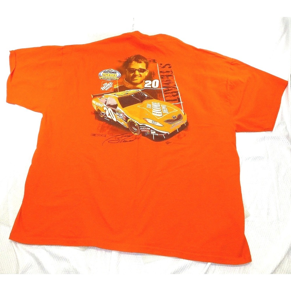 Tony Stewart NASCAR Home Depot Winners Circle Orange T-Shirt 2XL Daytona 500 08' - Picture 7 of 8